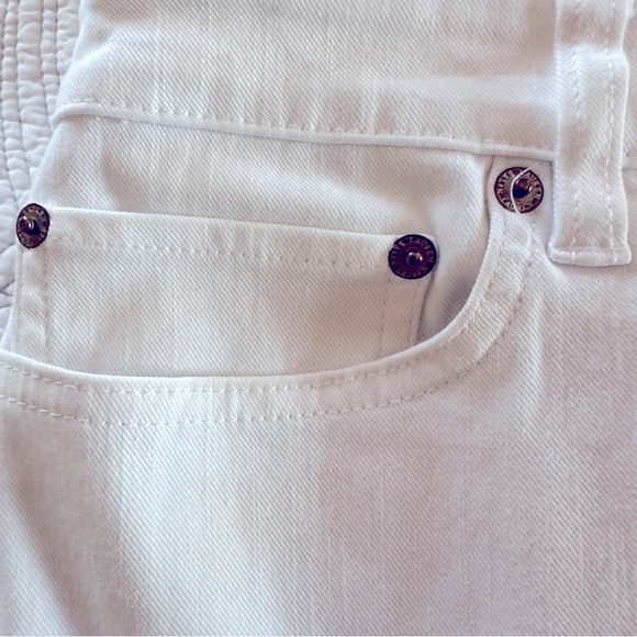 EUC Lauren Ralph Lauren white Denim Mid Rise Pencil Skirt size 18 black label - Picture 5 of 10